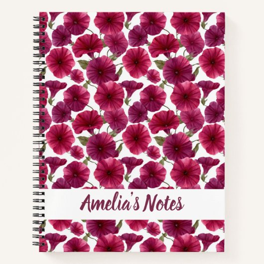 Classic Morning Glory Pattern Name Notizblock (Vorderseite)