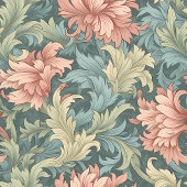 Classic Morris Inspiriert Pastel Floral Individuel Badhandtuch Set