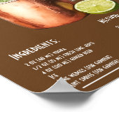 Classic Moscow Mule Recipe Bar Poster (Ecke)