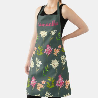 CLASSIC MOSS GREEN FLORAL PATTERN SCHÜRZE