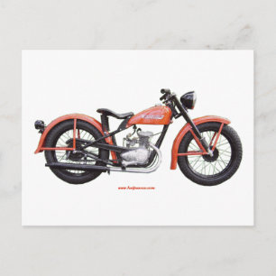 Classic Motorrad 125 HD_texturisiert Postkarte