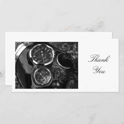 Classic Motorrad Gages - Vielen Dank Dankeskarte (Vorne/Hinten)