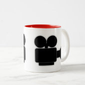  CLASSIC MOVIE CAMERA ICON DESIGN ZWEIFARBIGE TASSE (VorderseiteRechts)