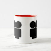  CLASSIC MOVIE CAMERA ICON DESIGN ZWEIFARBIGE TASSE (Mittel)