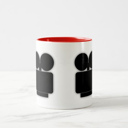  CLASSIC MOVIE CAMERA ICON DESIGN ZWEIFARBIGE TASSE (Mittel)
