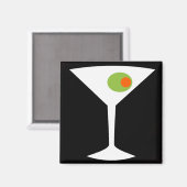 Classic Movie Martini Magnet (schwarz) (Vorderseite/Rückseite)