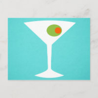 Classic Movie Martini Postkarte