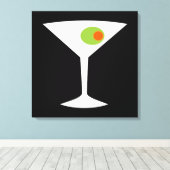 Classic Movie Martini Stretched Leinwand (größer) (Insitu (Holzboden))