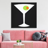 Classic Movie Martini Stretched Leinwand (schwarz) (Insitu (Wohnzimmer))