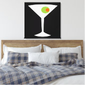 Classic Movie Martini Stretched Leinwand (schwarz) (Insitu (Schlafzimmer))