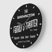 Classic Movie Theater Wall Clock Große Wanduhr (Winkel)