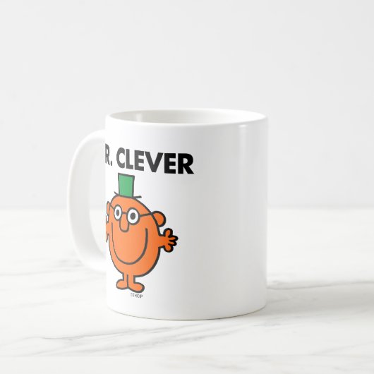 Classic Mr. Clever Logo Kaffeetasse (Vorderseite Links)