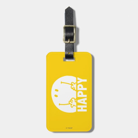 Classic Mr. Happy Gepäckanhänger (Vorderseite vertikal)
