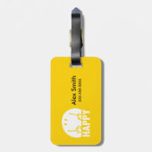 Classic Mr. Happy Gepäckanhänger (Rückseite vertikal)