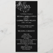 Classic Mr. & Mrs. Wedding Program Programm (Vorderseite)
