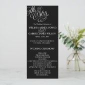 Classic Mr. & Mrs. Wedding Program Programm (Stehend Vorderseite)