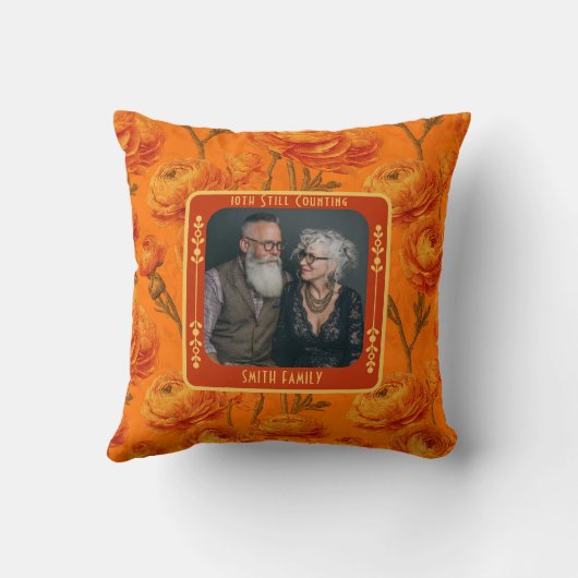 Classic Mr. und Mrs. 15. Jubiläum Throw Kissen (Rückseite)