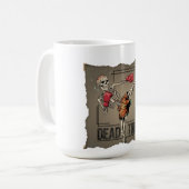 Classic Muay Thai Skeleton Fighter Tasse (Vorderseite Links)