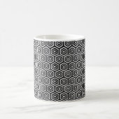 Classic Mug Black White Hexagon Geometric Pattern Kaffeetasse (Mittel)