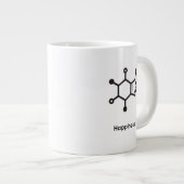 Classic Mug - Caffeine = Happiness Jumbo-Tasse (Vorderseite Rechts)