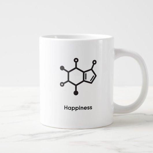 Classic Mug - Caffeine = Happiness Jumbo-Tasse (Rechts)