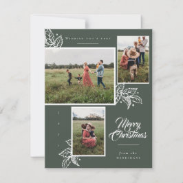 Classic multi photo Christmas card Feiertagskarte