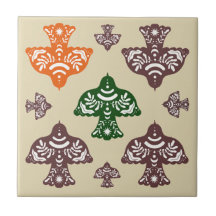 Classic multicolor unique green orange birds