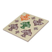 Classic multicolor unique green orange birds fliese (Seite)