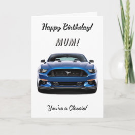 Classic Mum Blue Du bist ein klassischer Weißer Ge Karte