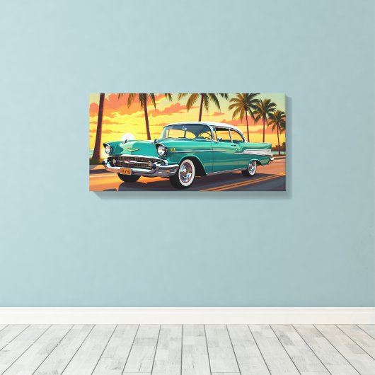 Classic Muscle Car 1957 Leinwanddruck (Insitu (Holzboden))