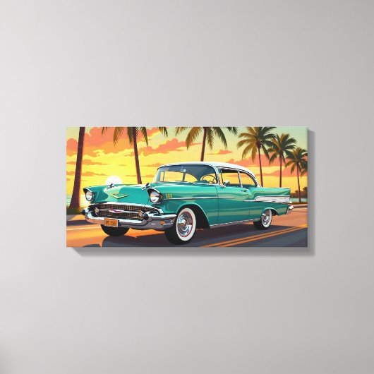 Classic Muscle Car 1957 Leinwanddruck (Vorderseite)