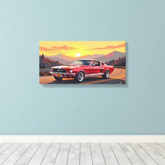 Classic Muscle Car 1967 Leinwanddruck (Insitu (Holzboden))