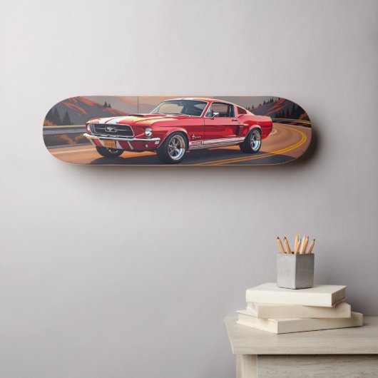 Classic Muscle Car 1967 Skateboard (Wandkunst (Horz))