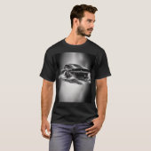Classic Muscle Car Burnout Black & White  T-Shirt (Vorne ganz)