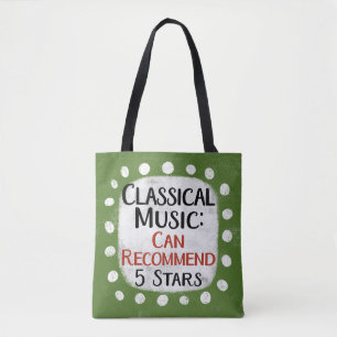 Classic Music Review 5 Stars Tote Bag Tasche