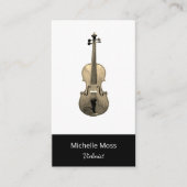Classic Music Violinist Elegant Violin Performer Visitenkarte (Vorderseite)