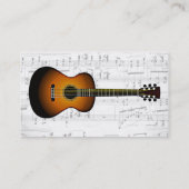 Classic Musician Guitarist Business Card Visitenkarte (Rückseite)