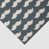 Classic Mustache Pattern on Black Seidenpapier (Detail)