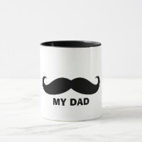 Classic Mustache Tasse Schwarz-weiß Design Papa