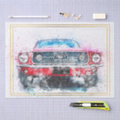 Classic Mustang Car Decoupage Seidenpapier (Handwerk)