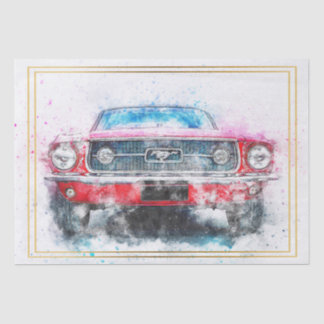 Classic Mustang Car Decoupage Seidenpapier