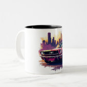 Classic Mustang Coffee Mug Zweifarbige Tasse (Vorderseite Links)