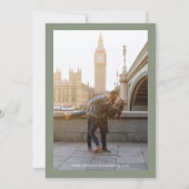 Classic Mute Green Foto Elegante Hochzeit Save The Date (Rückseite)