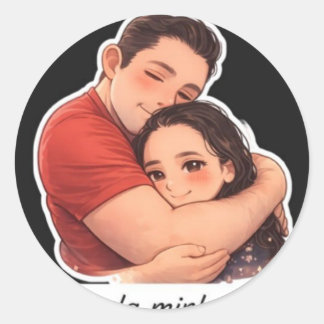 classic my love stikers runder aufkleber