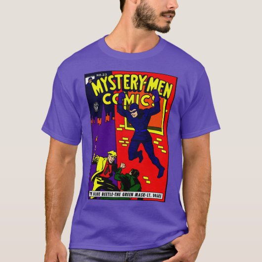 Classic Mystery Men Comic T - Shirt der 40er Jahre (Vorderseite)
