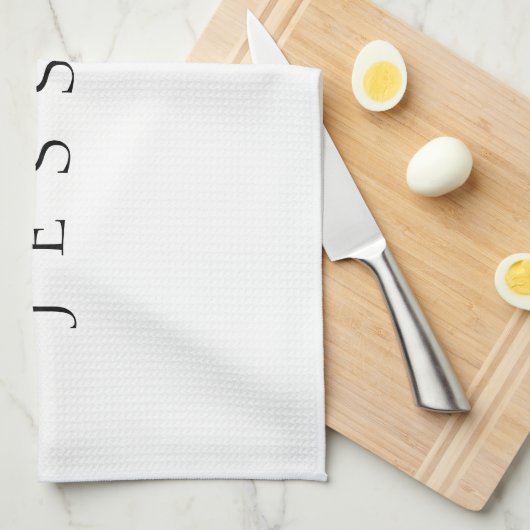 Classic Name (or word) Geschirrtuch (Viertel Falte)