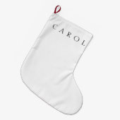 Classic Name (or word) Großer Weihnachtsstrumpf (Vorderansicht (hängend))