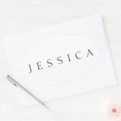 Classic Name (or word) Ovaler Aufkleber (Umschlag)