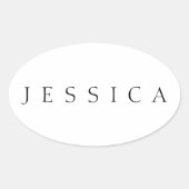 Classic Name (or word) Ovaler Aufkleber (Vorderseite)