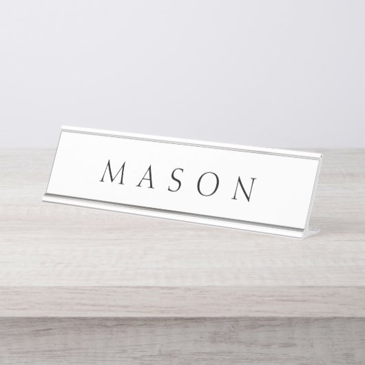 Classic Name (or word) Schreibtischnamensplakette (Vorderseite )